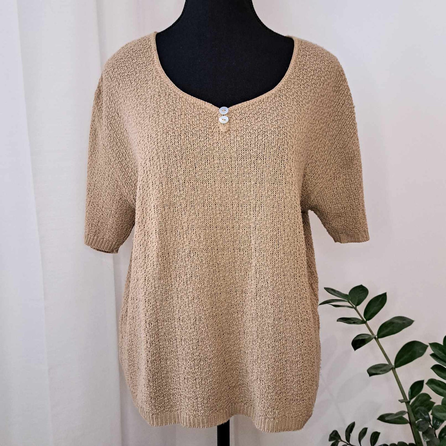 tee-shirt manches courtes beige